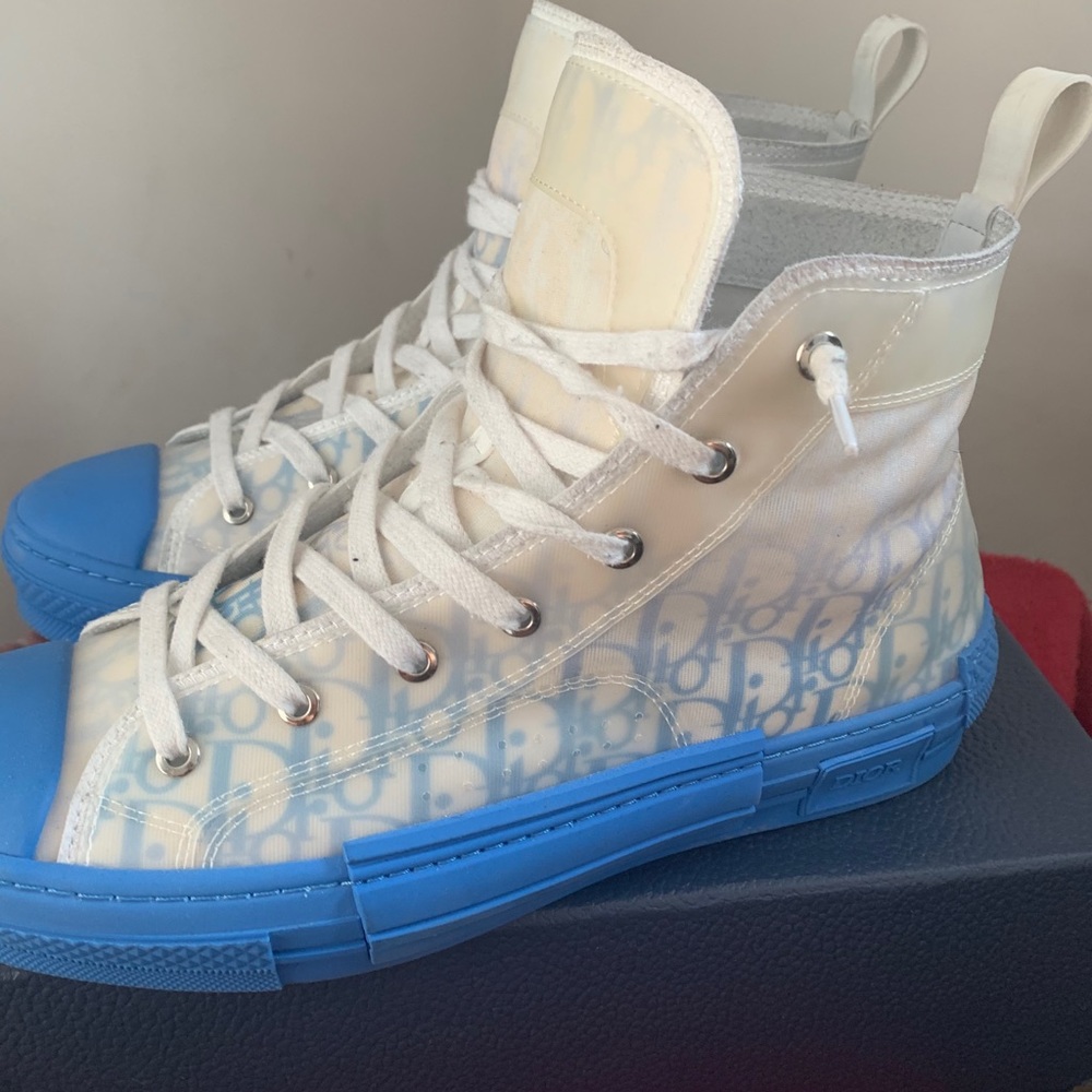 DIOR B23 H565 White/Blue Size 45 (12) - Picture 5 of 7